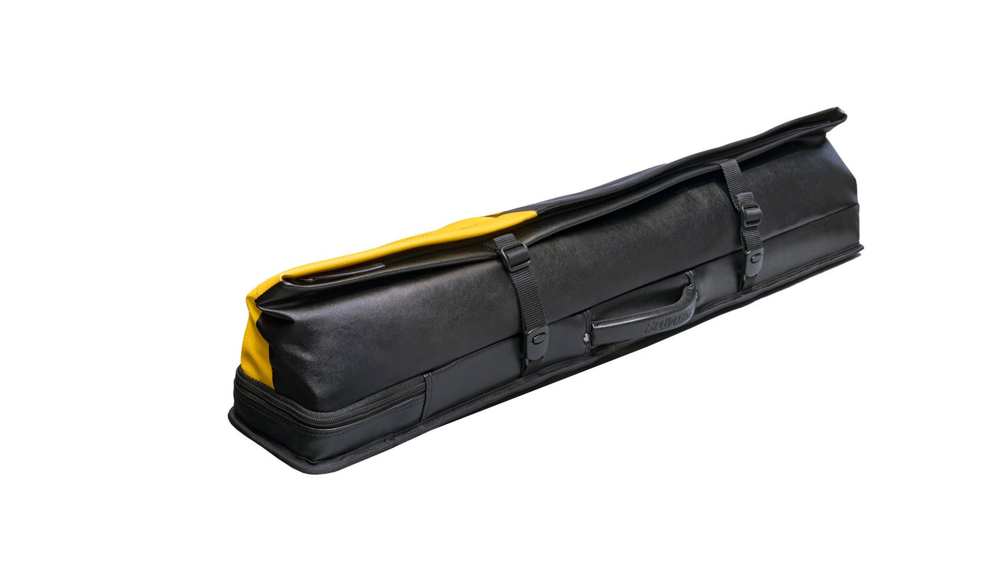 Predator Urbain Black/Yellow Soft Pool Cue Case - 2 Butts x 4 Shafts