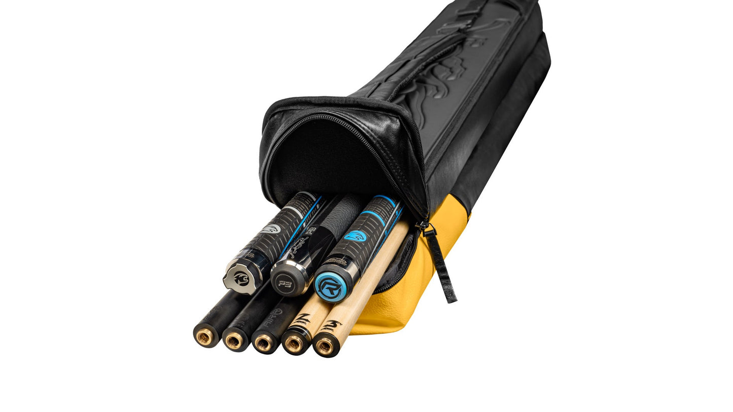 Predator Urbain  Black and Yellow Hard Pool Cue Case - 3 Butts x 5 Shafts